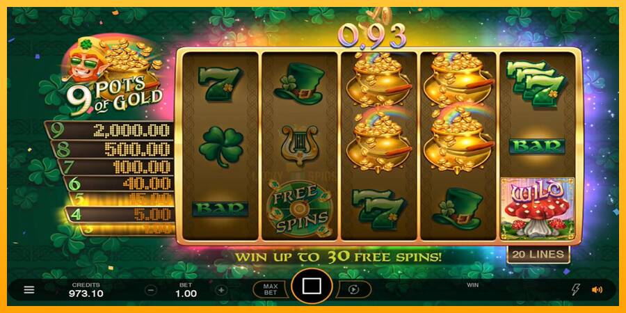 9 Pots of Gold Land & Win 游戏机赚钱, 图片 6