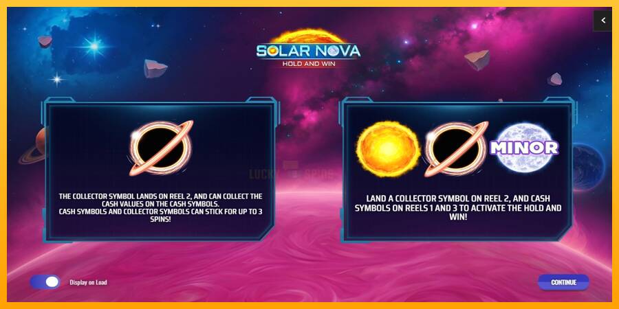 Solar Nova Hold and Win 游戏机赚钱, 图片 1