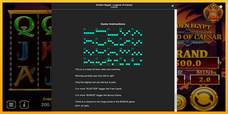 Golden Egypt Legend of Caesar 游戏机赚钱, 图片 7