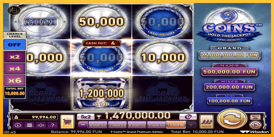 9 Coins Grand Platinum Edition Score The Jackpot 游戏机赚钱, 图片 3