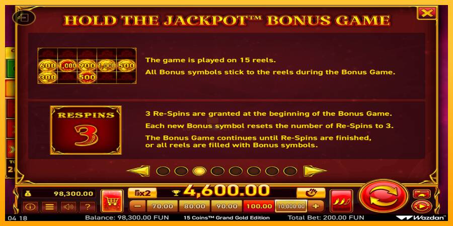 15 Coins Grand Gold Edition Score The Jackpot 游戏机赚钱, 图片 5