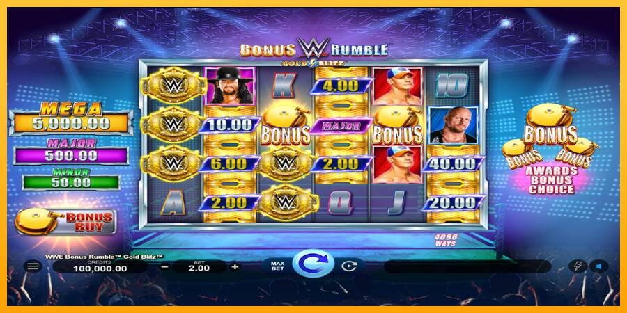 WWE Bonus Rumble Gold Blitz 游戏机赚钱, 图片 1