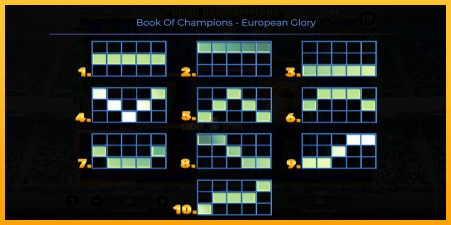 Book of Champions - European Glory 游戏机赚钱, 图片 7