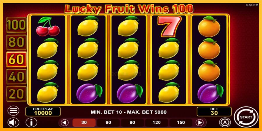 Lucky Fruit Wins 100 游戏机赚钱, 图片 1