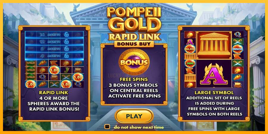 Pompeii Gold Rapid Link Bonus Buy 游戏机赚钱, 图片 1