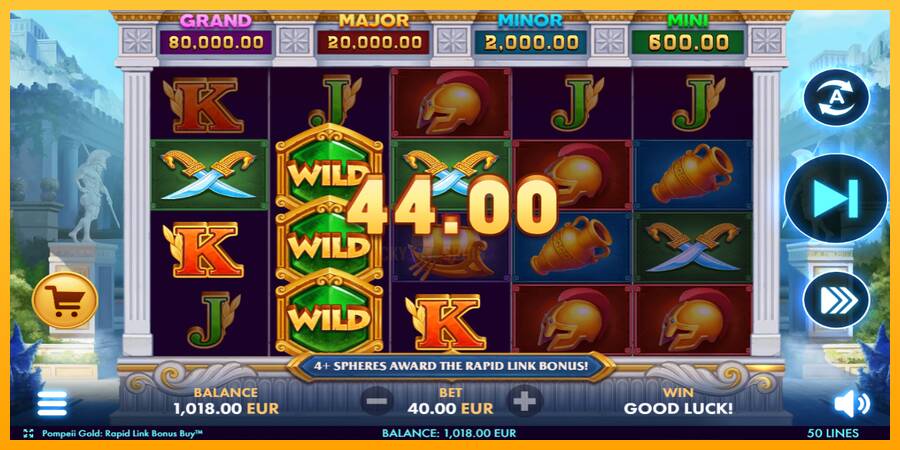 Pompeii Gold Rapid Link Bonus Buy 游戏机赚钱, 图片 4