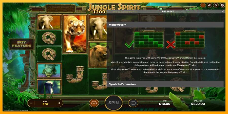 Jungle Spirit Megaways 游戏机赚钱, 图片 7