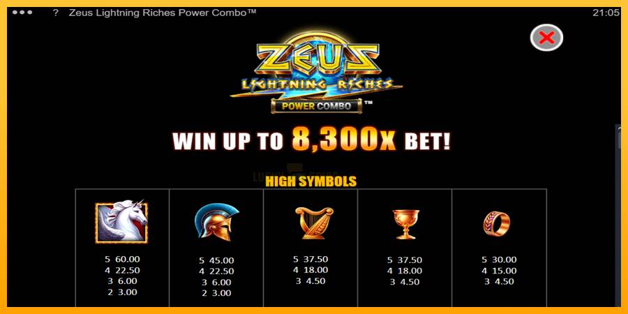 Zeus Lightning Riches Power Combo 游戏机赚钱, 图片 6