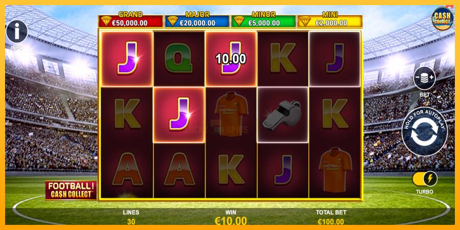 Football Cash Collect PowerPlay Jackpot 游戏机赚钱, 图片 4