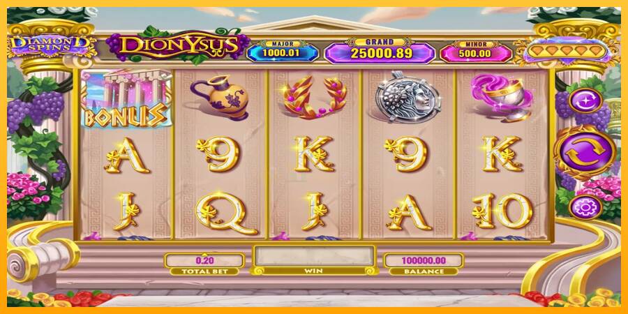 Diamond Spins Dionysus 游戏机赚钱, 图片 1