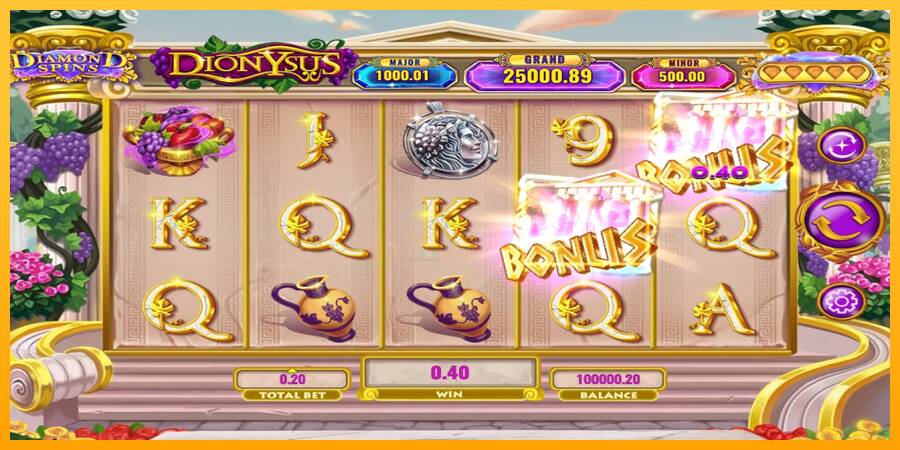 Diamond Spins Dionysus 游戏机赚钱, 图片 4