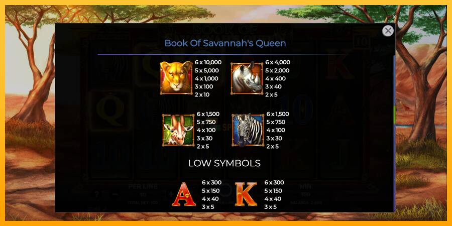 Book of Savannahs Queen 游戏机赚钱, 图片 6