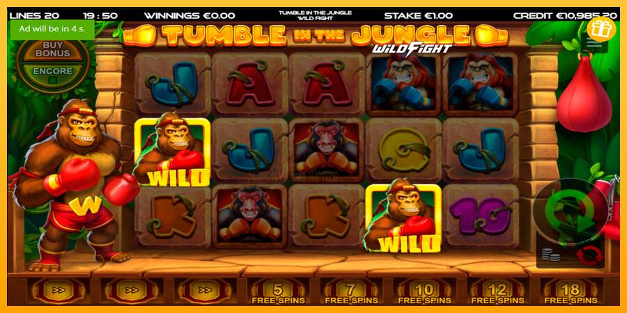 Tumble in the Jungle Wild Fight 游戏机赚钱, 图片 4