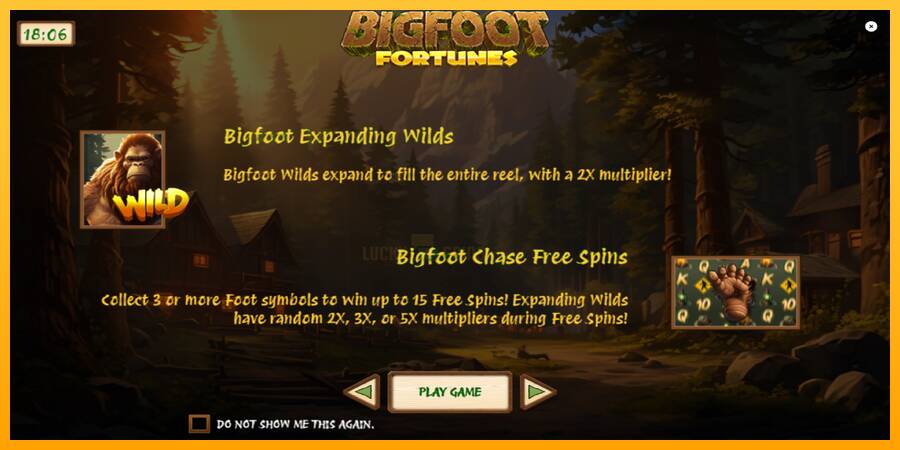 Bigfoot Fortunes 游戏机赚钱, 图片 1