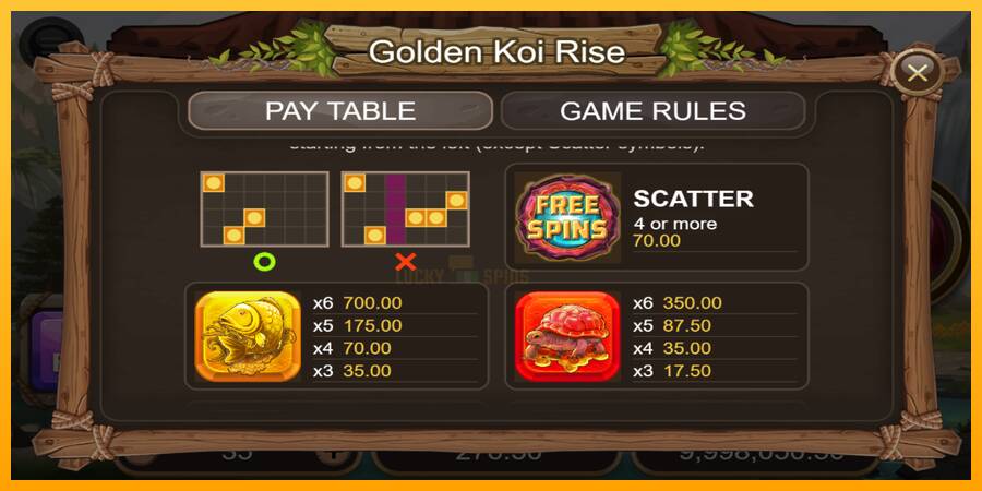 Golden Koi Rise 游戏机赚钱, 图片 6