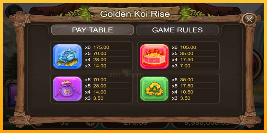 Golden Koi Rise 游戏机赚钱, 图片 7