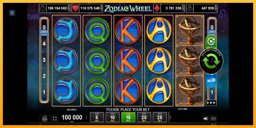 Zodiac Wheel 游戏机赚钱, 图片 1