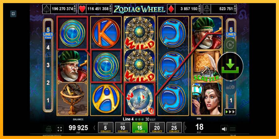 Zodiac Wheel 游戏机赚钱, 图片 2