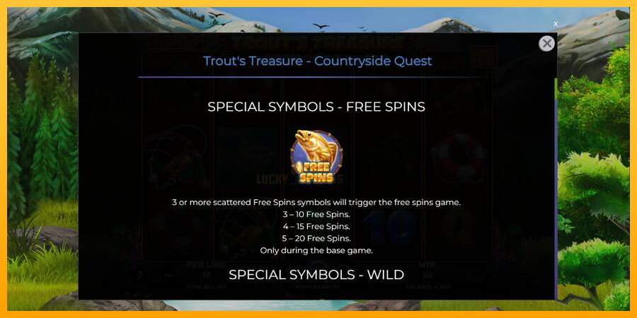 Trouts Treasure Countryside Quest 游戏机赚钱, 图片 5