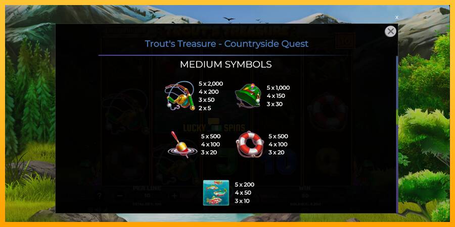 Trouts Treasure Countryside Quest 游戏机赚钱, 图片 6