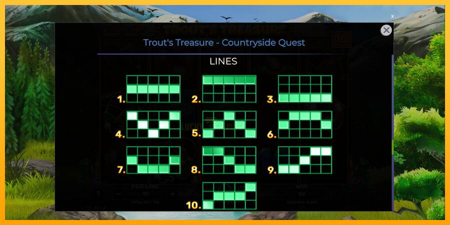 Trouts Treasure Countryside Quest 游戏机赚钱, 图片 7