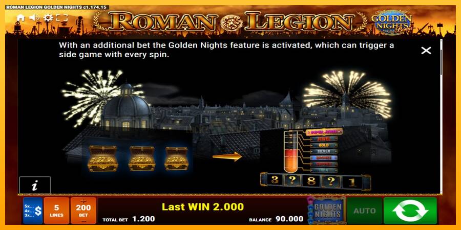 Roman Legion Golden Nights 游戏机赚钱, 图片 6