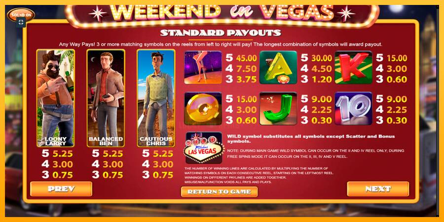 Weekend In Vegas 游戏机赚钱, 图片 6