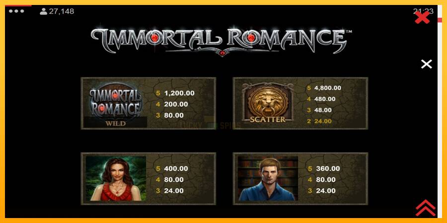 Immortal Romance 游戏机赚钱, 图片 6