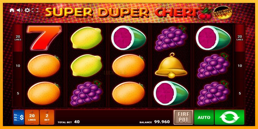 Super Duper Cherry Red Hot Firepot 游戏机赚钱, 图片 1