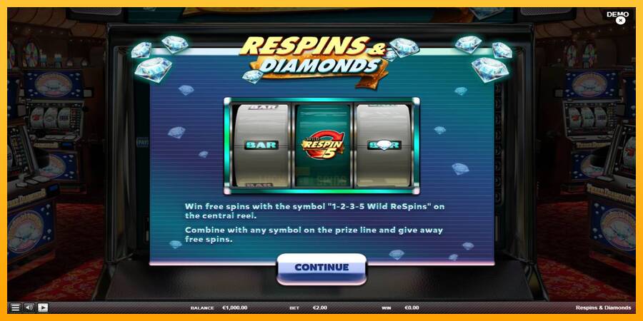 Respins Diamonds 游戏机赚钱, 图片 1