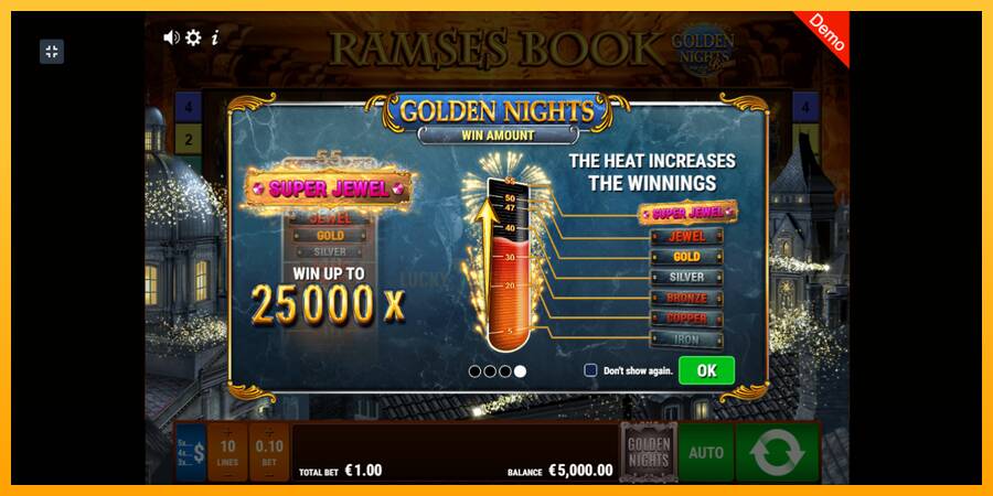 Ramses Book Golden Nights 游戏机赚钱, 图片 1