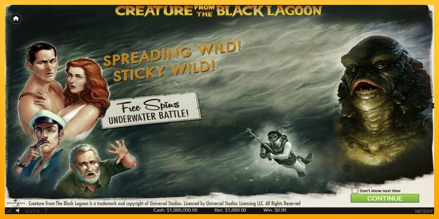 Creature From The Black Lagoon 游戏机赚钱, 图片 1