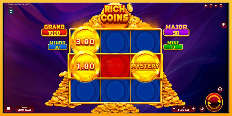 Rich Coins Hold and Spin 游戏机赚钱, 图片 2