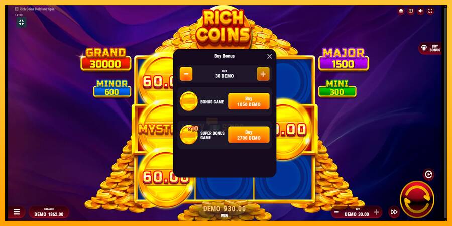 Rich Coins Hold and Spin 游戏机赚钱, 图片 7