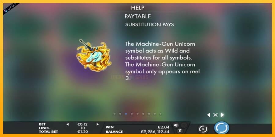 Machine Gun Unicorn 游戏机赚钱, 图片 3