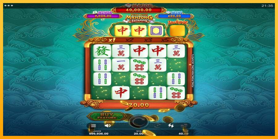 Pong Pong Mahjong Jackpots 游戏机赚钱, 图片 3