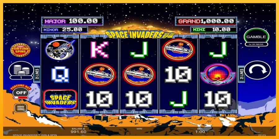 Space Invaders Win and Spin 游戏机赚钱, 图片 2