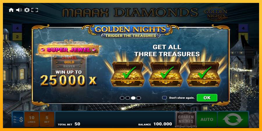 Maaax Diamonds Golden Nights 游戏机赚钱, 图片 1