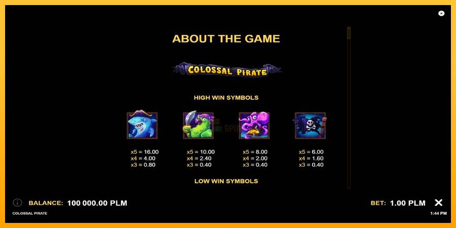 Colossal Pirate 游戏机赚钱, 图片 7