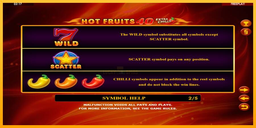 Hot Fruits 40 Extra Chillis 游戏机赚钱, 图片 5