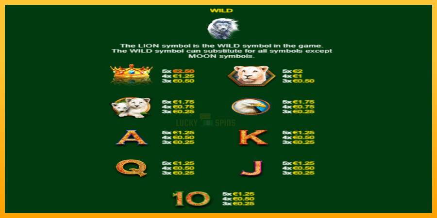 Full Moon: White King PowerPlay Jackpot 游戏机赚钱, 图片 6