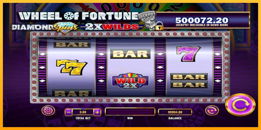 Wheel of Fortune Diamond Spins 2x Wilds 游戏机赚钱, 图片 2