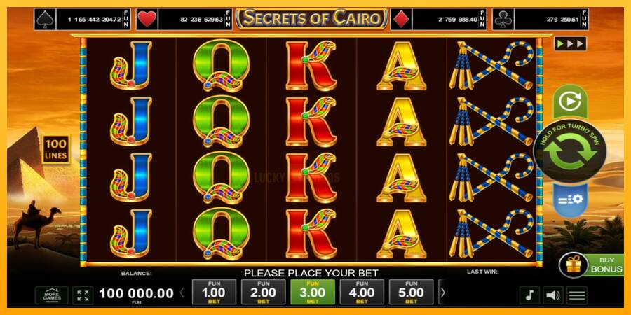 Secrets of Cairo 游戏机赚钱, 图片 1