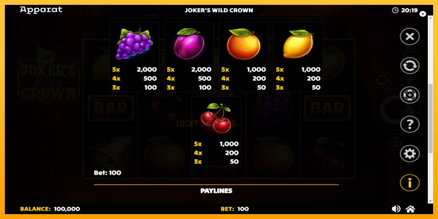 Jokers Wild Crown Diamond Treasures 游戏机赚钱, 图片 6