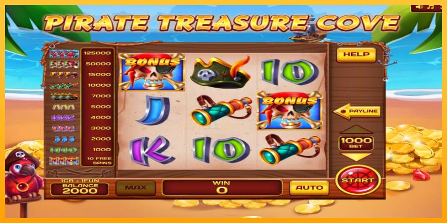 Pirate Treasure Cove Pull Tabs 游戏机赚钱, 图片 2