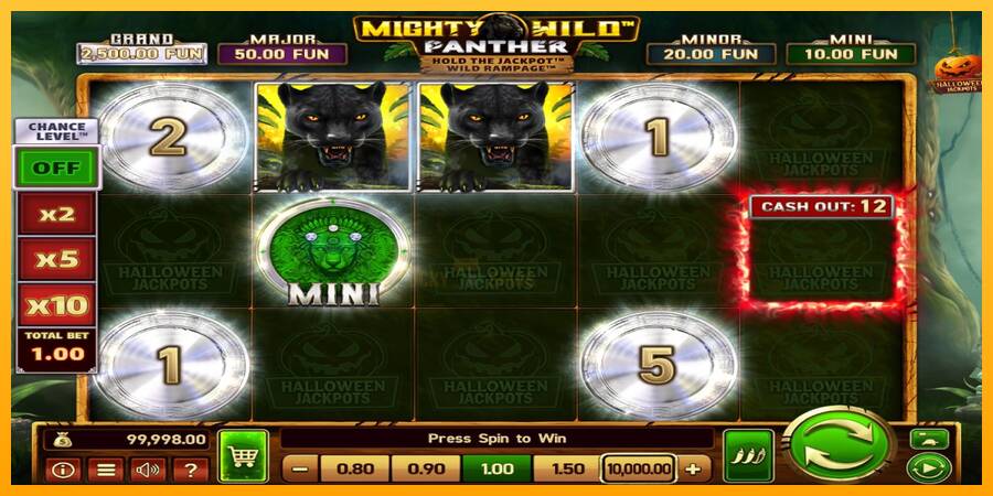 Mighty Wild: Panther Grand Platinum Edition Halloween Jackpots 游戏机赚钱, 图片 2