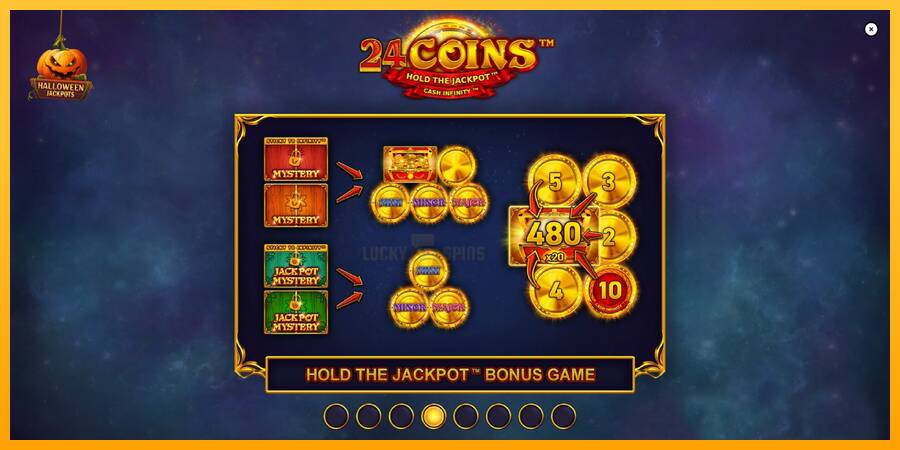 24 Coins Halloween Jackpots 游戏机赚钱, 图片 1