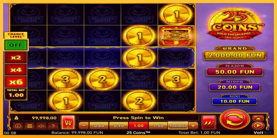 25 Coins Halloween Jackpots 游戏机赚钱, 图片 2