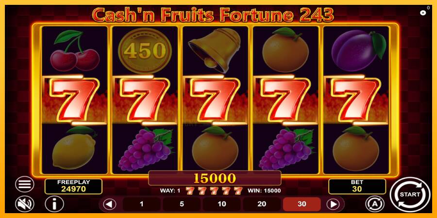 Cashn Fruits Fortune 243 游戏机赚钱, 图片 4