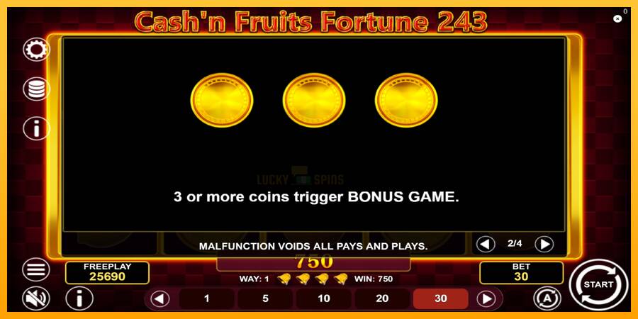 Cashn Fruits Fortune 243 游戏机赚钱, 图片 7